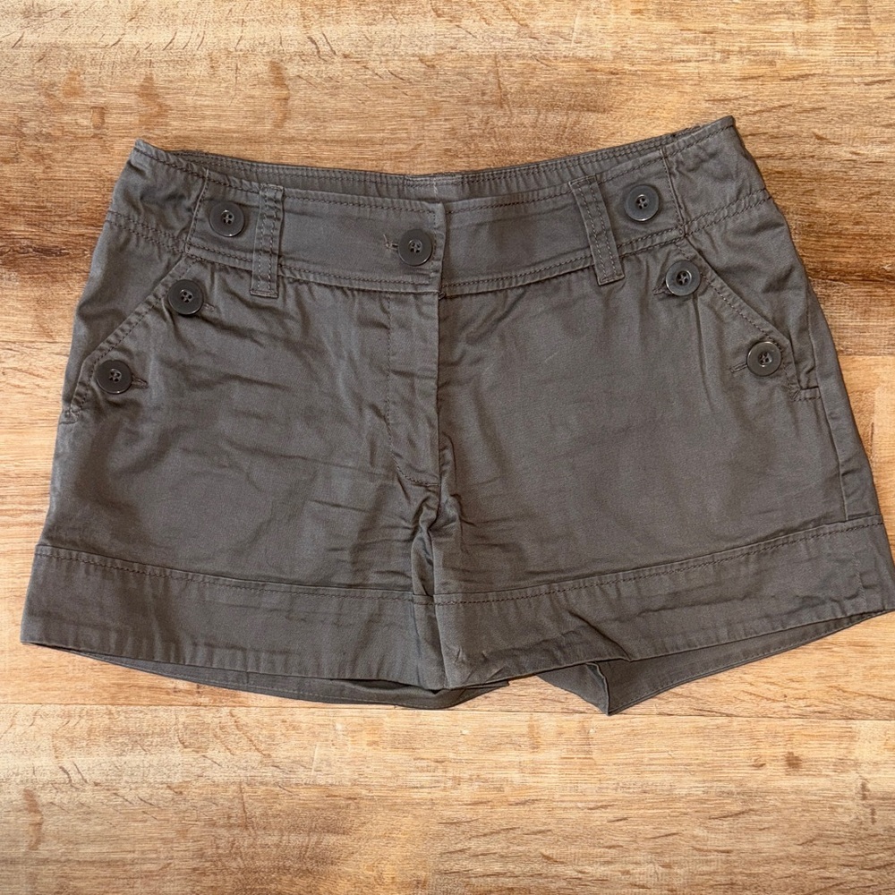 H&M Tan Front Button Shorts